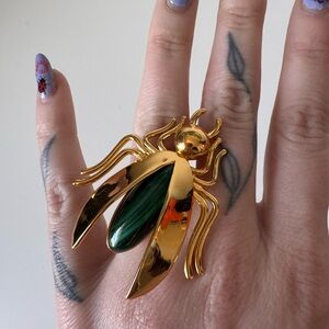 Kate Spade Future Heirloom Stone Bug Statement Ring Size 5